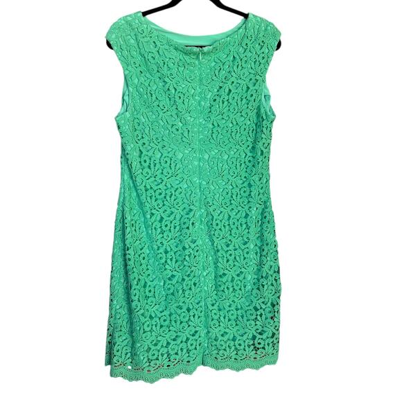 Lauren Ralph Lauren Women's Guipure Embroidered Lace Lined Sheath Dress Size 16P - Picture 4 of 5